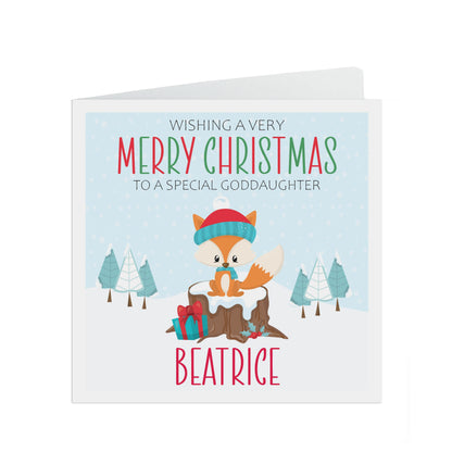 Goddaughter Christmas Card - Personalised Christmas Keepsake - Lots Of Designs