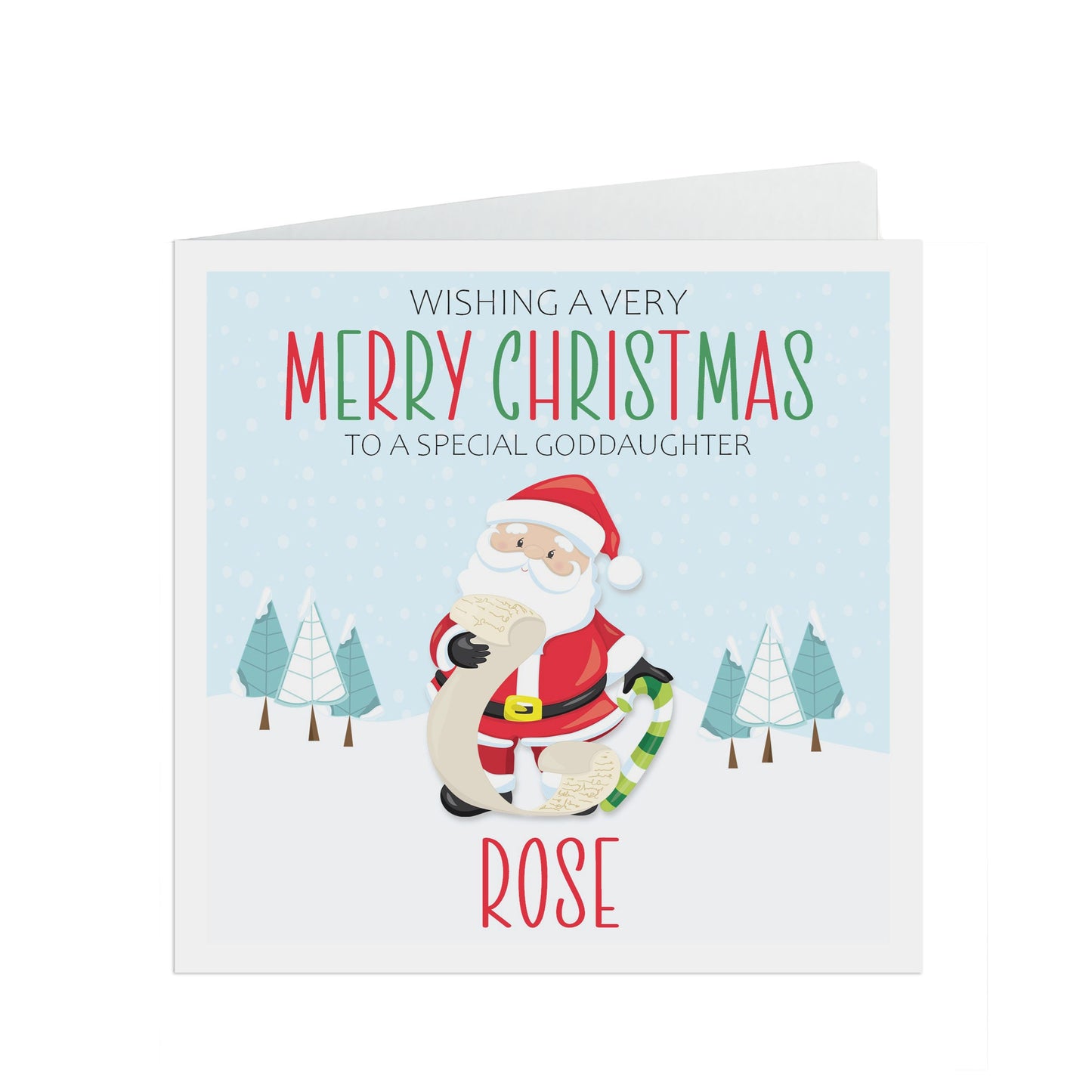 Goddaughter Christmas Card - Personalised Christmas Keepsake - Lots Of Designs