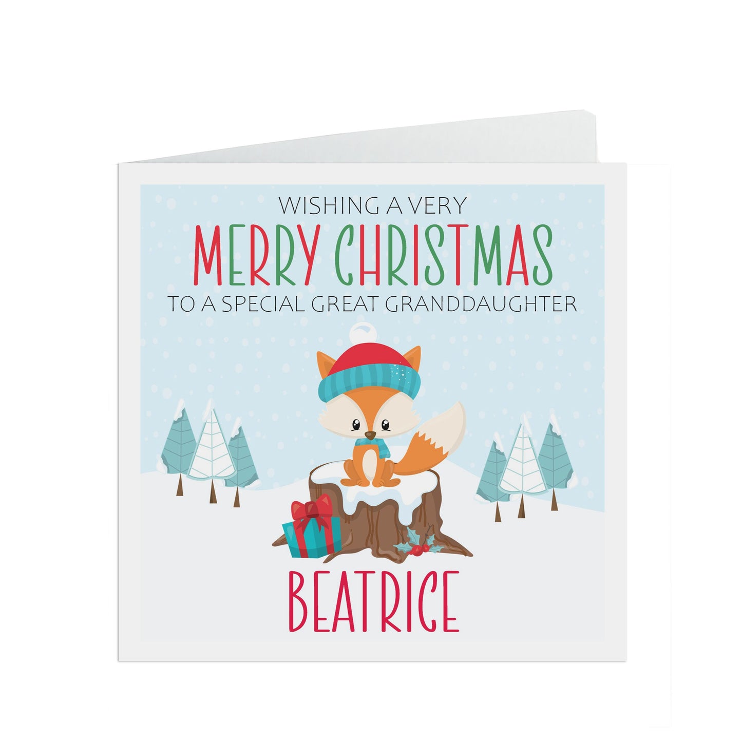 Great Granddaughter Christmas Card - Personalised Christmas Keepsake - Lots Of Designs