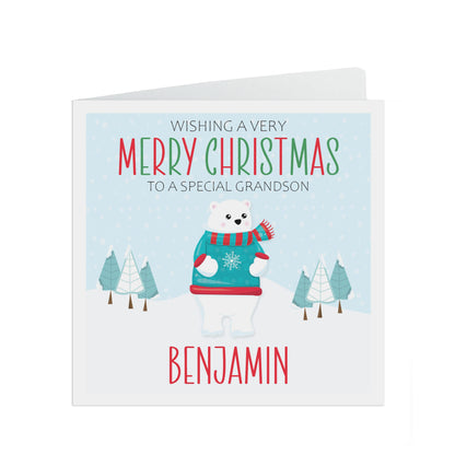 Grandson Christmas Card - Personalised Christmas Keepsake