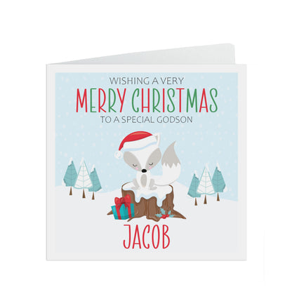 Godson Christmas Card - Personalised Christmas Keepsake - Lots Of Designs