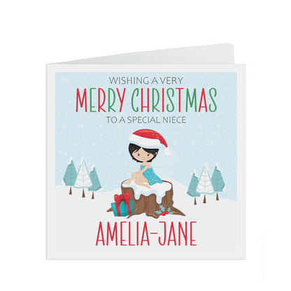 Niece Christmas Card - Personalised Christmas Keepsake - Lots Of Designs