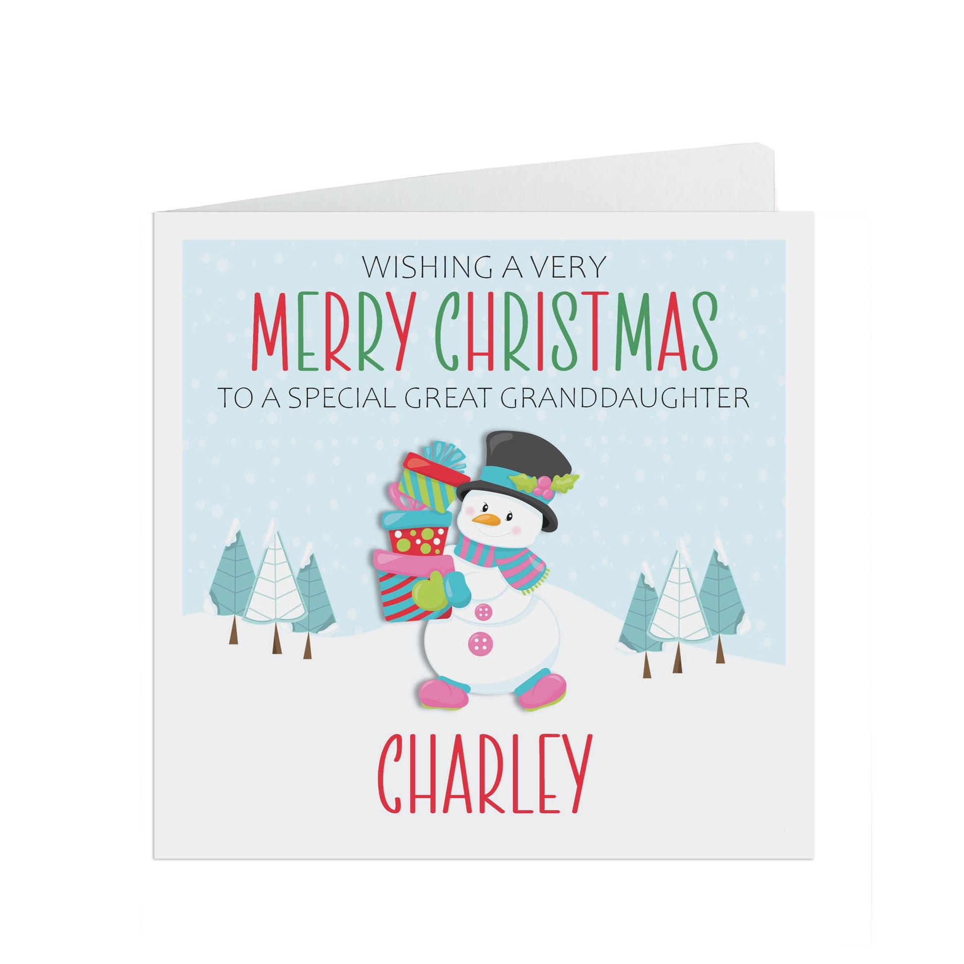 Great Granddaughter Christmas Card - Personalised Christmas Keepsake - Lots Of Designs