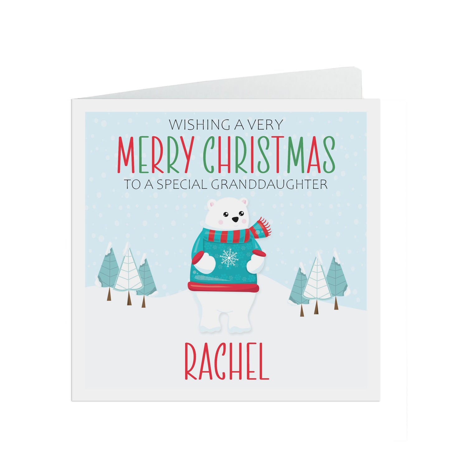 Granddaughter Christmas Card - Personalised Christmas Keepsake - Lots Of Designs