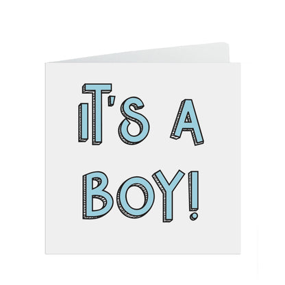  It's a boy! Blue new baby card by PMPRINTED 