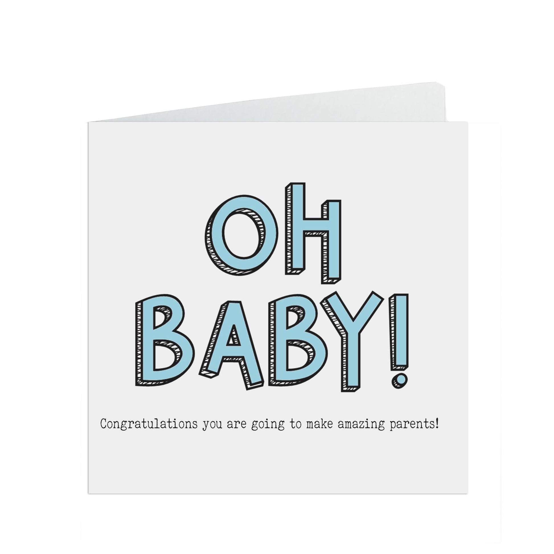  Oh baby! You are going to make amazing parents, Pregnancy card blue by PMPRINTED 