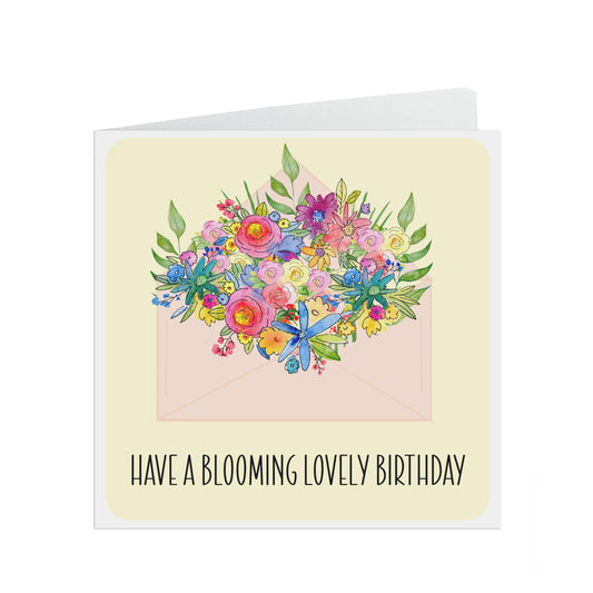 Have a Blooming Lovely Birthday Envelope With Flowers, Floral Birthday Card