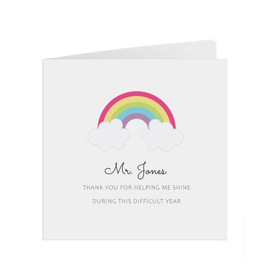  Personalised Teacher Helping Me Shine Thank You Card by PMPRINTED 