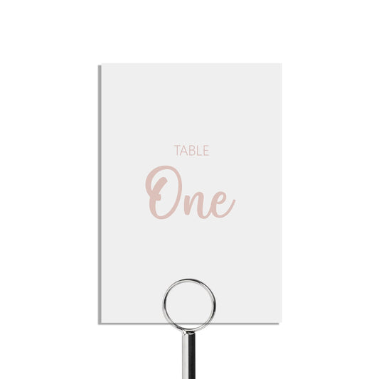  Table Number Cards, Rose Gold Effect For Wedding Reception Or Party, Numbers 1-15 Plus Top Table 5x7 Inches by PMPRINTED 