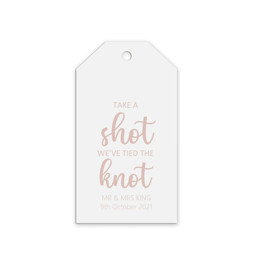  Take A Shot Rose Gold Effect Personalised Gift Tags, Pack of 10 by PMPRINTED 