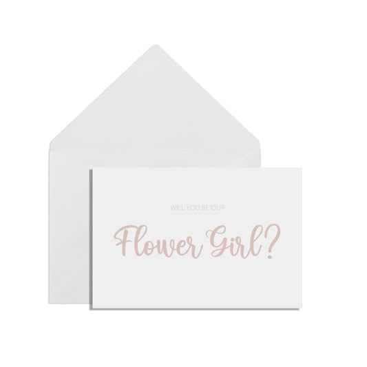  Will You Be Our Flower Girl? A6 Rose Gold Effect Proposal Card With White Envelope by PMPRINTED 